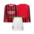 AC Milan Thuis Tenue Kinder Voetbalshirts 2024-2025 Lange Mouwen