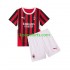 AC Milan Thuis Tenue Kinder Voetbalshirts 2024-2025 Korte Mouwen