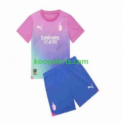 AC Milan Derde Tenue Kinder Voetbalshirts 2023-2024 Korte Mouwen