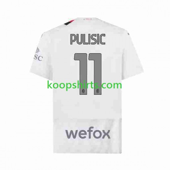 AC Milan Uit Tenue Heren Voetbalshirts Christian Pulisic 11 2023-2024 Korte Mouwen AC Milan Uit Tenue Heren Voetbalshirts Christian Pulisic 11 2023-2024 Korte Mouwen