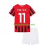 AC Milan Thuis Tenue Kinder Voetbalshirts Christian Pulisic 11 2024-2025 Korte Mouwen