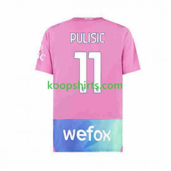 AC Milan Derde Tenue Heren Voetbalshirts Christian Pulisic 11 2023-2024 Korte Mouwen AC Milan Derde Tenue Heren Voetbalshirts Christian Pulisic 11 2023-2024 Korte Mouwen