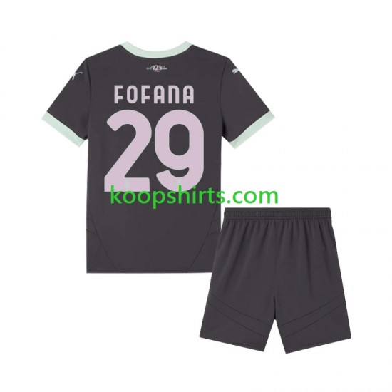 AC Milan Derde Tenue Kinder Voetbalshirts Fofana 29 2024-2025 Korte Mouwen AC Milan Derde Tenue Kinder Voetbalshirts Fofana 29 2024-2025 Korte Mouwen