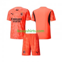 AC Milan Doelman Vierde Tenue Kinder Voetbalshirts 2024-2025 Korte Mouwen