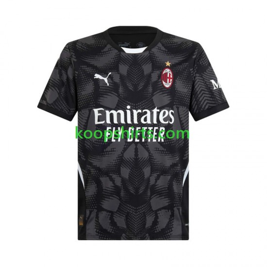 AC Milan Doelman Thuis Zwart Tenue Heren Voetbalshirts 2024-2025 Korte Mouwen AC Milan Doelman Thuis Zwart Tenue Heren Voetbalshirts 2024-2025 Korte Mouwen