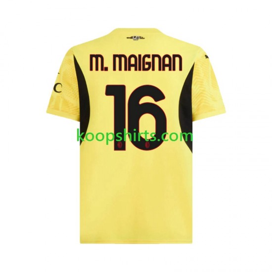 AC Milan Doelman Uit Tenue Heren Voetbalshirts Mike Maignan 16 2024-2025 Korte Mouwen AC Milan Doelman Uit Tenue Heren Voetbalshirts Mike Maignan 16 2024-2025 Korte Mouwen