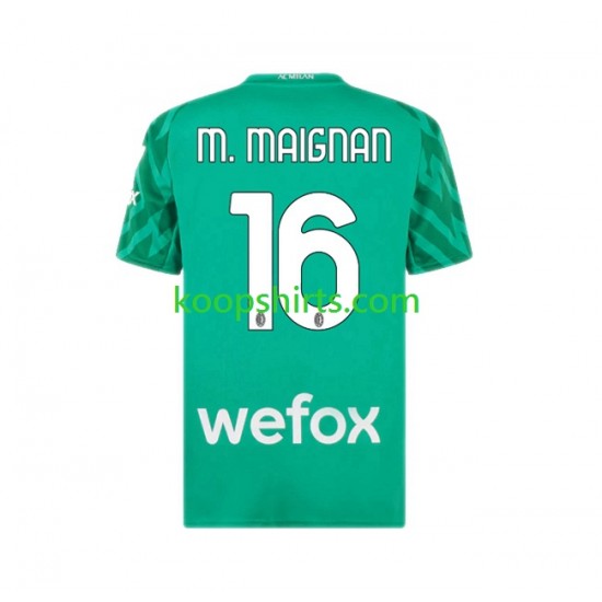 AC Milan Doelman Thuis Tenue Heren Voetbalshirts Mike Maignan 16 2023-2024 Korte Mouwen AC Milan Doelman Thuis Tenue Heren Voetbalshirts Mike Maignan 16 2023-2024 Korte Mouwen