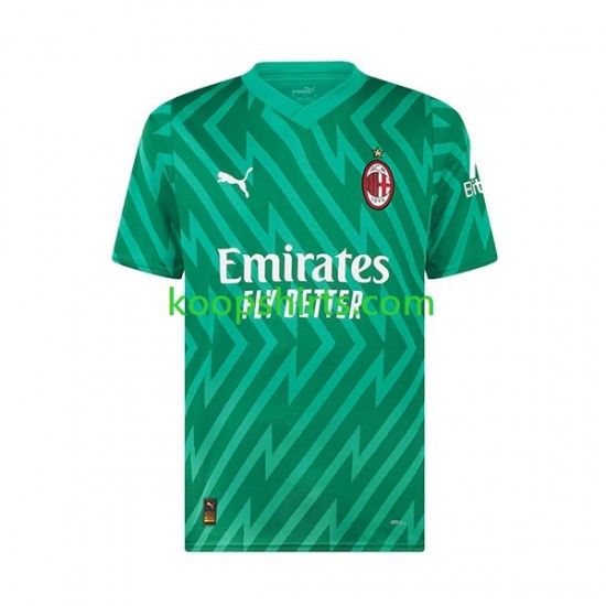 AC Milan Doelman Thuis Tenue Heren Voetbalshirts Mike Maignan 16 2023-2024 Korte Mouwen