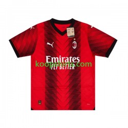 AC Milan Thuis Tenue Heren Voetbalshirts 2023-2024 Korte Mouwen