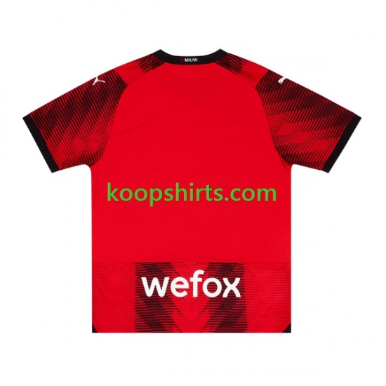 AC Milan Thuis Tenue Heren Voetbalshirts 2023-2024 Korte Mouwen