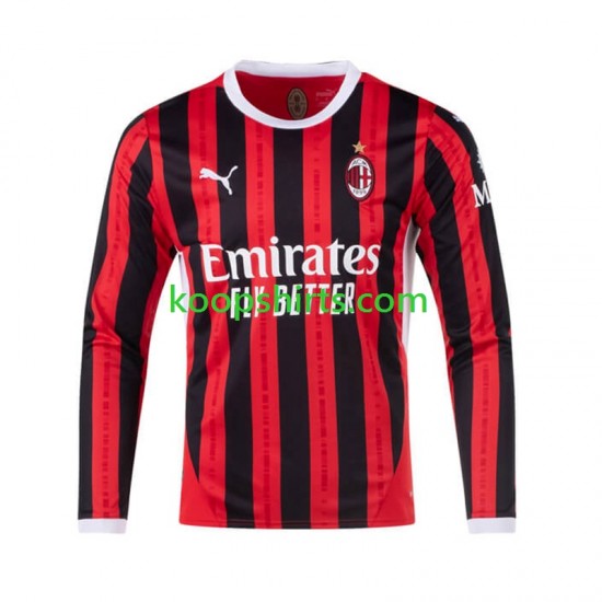 AC Milan Thuis Tenue Heren Voetbalshirts 2024-2025 Lange Mouwen AC Milan Thuis Tenue Heren Voetbalshirts 2024-2025 Lange Mouwen