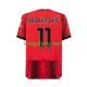 AC Milan Thuis Tenue Heren Voetbalshirts Ibrahimovic 11 2023-2024 Korte Mouwen