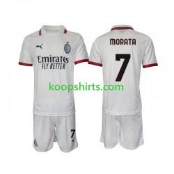 AC Milan Uit Tenue Kinder Voetbalshirts Morata 7 2024-2025 Korte Mouwen