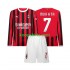 AC Milan Thuis Tenue Kinder Voetbalshirts Morata 7 2024-2025 Lange Mouwen