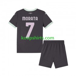 AC Milan Derde Tenue Kinder Voetbalshirts Morata 7 2024-2025 Korte Mouwen