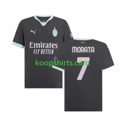 AC Milan Derde Tenue Heren Voetbalshirts Morata 7 2024-2025 Korte Mouwen