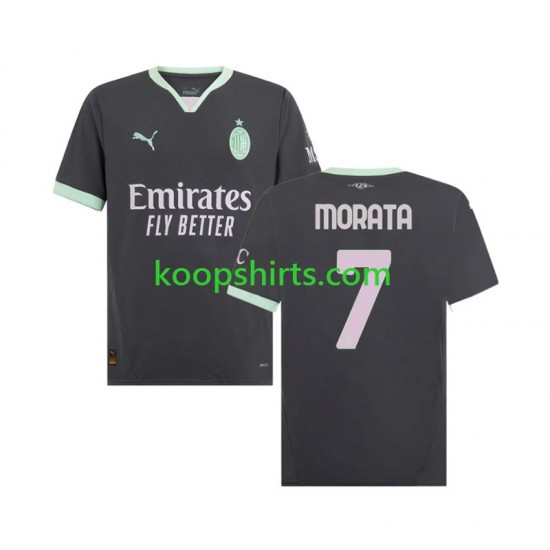 AC Milan Derde Tenue Heren Voetbalshirts Morata 7 2024-2025 Korte Mouwen AC Milan Derde Tenue Heren Voetbalshirts Morata 7 2024-2025 Korte Mouwen