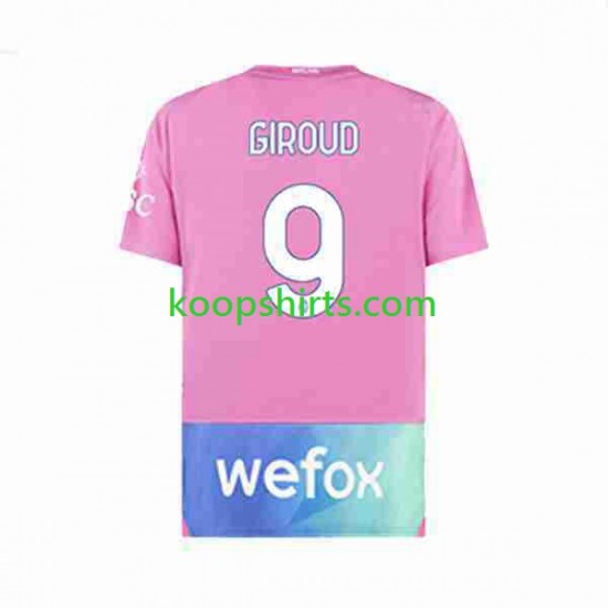AC Milan Derde Tenue Heren Voetbalshirts Olivier Giroud 9 2023-2024 Korte Mouwen AC Milan Derde Tenue Heren Voetbalshirts Olivier Giroud 9 2023-2024 Korte Mouwen