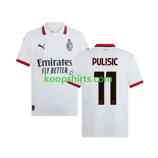 AC Milan Uit Tenue Heren Voetbalshirts PULISIC 11 2024-2025 Korte Mouwen AC Milan Uit Tenue Heren Voetbalshirts PULISIC 11 2024-2025 Korte Mouwen