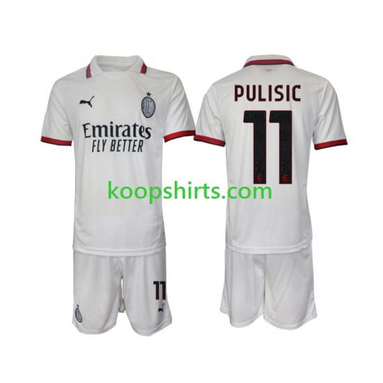 AC Milan Uit Tenue Kinder Voetbalshirts Pulisic 11 2024-2025 Korte Mouwen AC Milan Uit Tenue Kinder Voetbalshirts Pulisic 11 2024-2025 Korte Mouwen