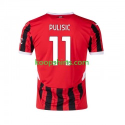 AC Milan Thuis Tenue Heren Voetbalshirts Pulisic 11 2024-2025 Korte Mouwen