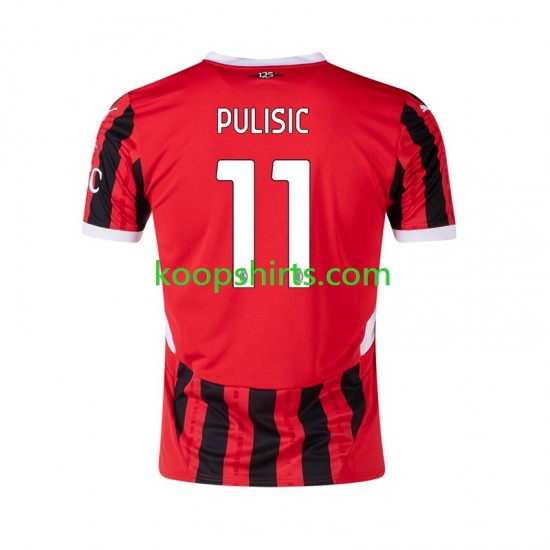 AC Milan Thuis Tenue Heren Voetbalshirts Pulisic 11 2024-2025 Korte Mouwen AC Milan Thuis Tenue Heren Voetbalshirts Pulisic 11 2024-2025 Korte Mouwen