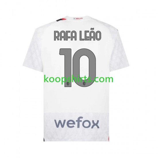 AC Milan Uit Tenue Heren Voetbalshirts Rafael Leao 10 2023-2024 Korte Mouwen AC Milan Uit Tenue Heren Voetbalshirts Rafael Leao 10 2023-2024 Korte Mouwen