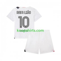 AC Milan Uit Tenue Kinder Voetbalshirts Rafael Leao 10 2023-2024 Korte Mouwen