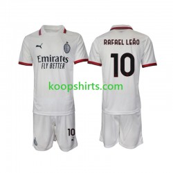 AC Milan Uit Tenue Kinder Voetbalshirts Rafael Leao 10 2024-2025 Korte Mouwen