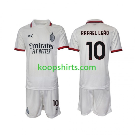 AC Milan Uit Tenue Kinder Voetbalshirts Rafael Leao 10 2024-2025 Korte Mouwen AC Milan Uit Tenue Kinder Voetbalshirts Rafael Leao 10 2024-2025 Korte Mouwen