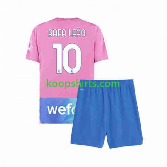 AC Milan Derde Tenue Kinder Voetbalshirts Rafael Leao 10 2023-2024 Korte Mouwen AC Milan Derde Tenue Kinder Voetbalshirts Rafael Leao 10 2023-2024 Korte Mouwen