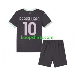 AC Milan Derde Tenue Kinder Voetbalshirts Rafael Leao 10 2024-2025 Korte Mouwen