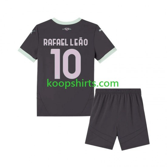 AC Milan Derde Tenue Kinder Voetbalshirts Rafael Leao 10 2024-2025 Korte Mouwen AC Milan Derde Tenue Kinder Voetbalshirts Rafael Leao 10 2024-2025 Korte Mouwen