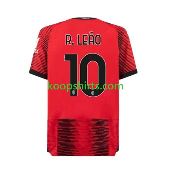 AC Milan Thuis Tenue Heren Voetbalshirts Rafael Leao 10 2023-2024 Korte Mouwen AC Milan Thuis Tenue Heren Voetbalshirts Rafael Leao 10 2023-2024 Korte Mouwen