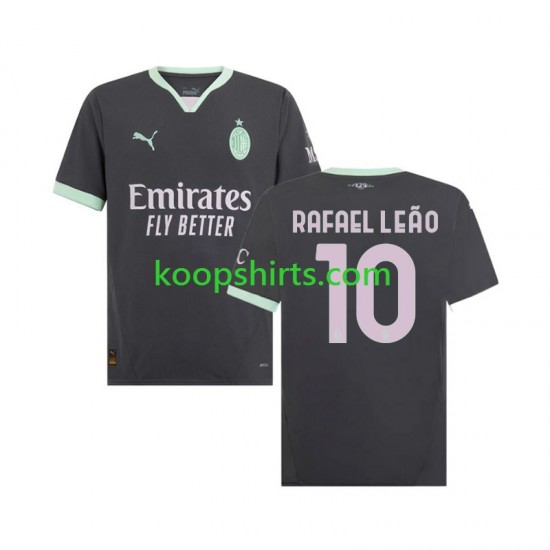 AC Milan Derde Tenue Heren Voetbalshirts Rafael Leao 10 2024-2025 Korte Mouwen AC Milan Derde Tenue Heren Voetbalshirts Rafael Leao 10 2024-2025 Korte Mouwen