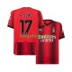 AC Milan Thuis Tenue Heren Voetbalshirts Rafael Leao 17 2023-2024 Korte Mouwen AC Milan Thuis Tenue Heren Voetbalshirts Rafael Leao 17 2023-2024 Korte Mouwen