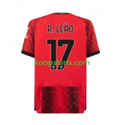 AC Milan Thuis Tenue Heren Voetbalshirts Rafael Leao 17 2023-2024 Korte Mouwen