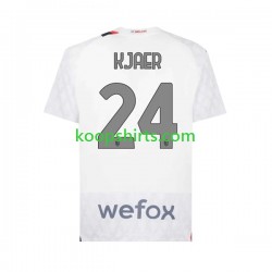 AC Milan Uit Tenue Heren Voetbalshirts Simon Kjaer 24 2023-2024 Korte Mouwen