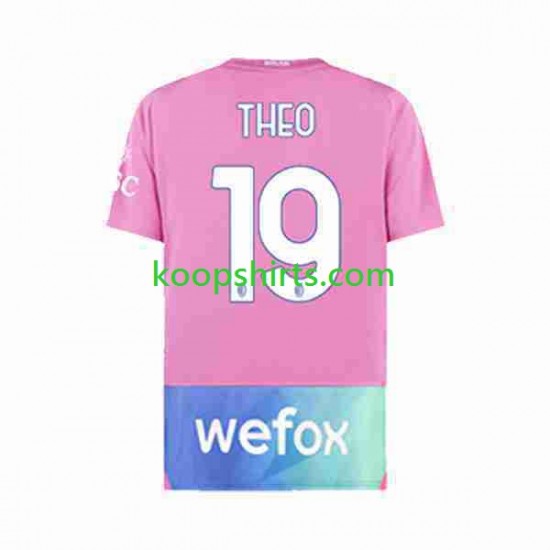 AC Milan Derde Tenue Heren Voetbalshirts THEO 19 2023-2024 Korte Mouwen AC Milan Derde Tenue Heren Voetbalshirts THEO 19 2023-2024 Korte Mouwen