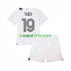 AC Milan Uit Tenue Kinder Voetbalshirts Theo 19 2023-2024 Korte Mouwen