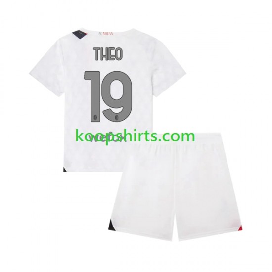 AC Milan Uit Tenue Kinder Voetbalshirts Theo 19 2023-2024 Korte Mouwen AC Milan Uit Tenue Kinder Voetbalshirts Theo 19 2023-2024 Korte Mouwen