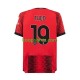 AC Milan Thuis Tenue Heren Voetbalshirts Theo Hernandez 19 2023-2024 Korte Mouwen