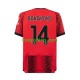 AC Milan Thuis Tenue Heren Voetbalshirts Tiemoue Bakayoko 14 2023-2024 Korte Mouwen