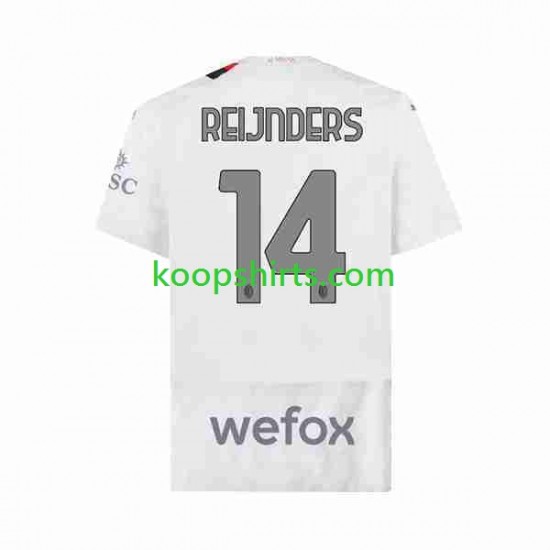 AC Milan Uit Tenue Heren Voetbalshirts Tijjani Reijnders 14 2023-2024 Korte Mouwen AC Milan Uit Tenue Heren Voetbalshirts Tijjani Reijnders 14 2023-2024 Korte Mouwen