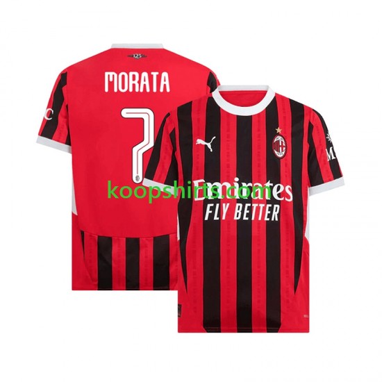 AC Milan Thuis Tenue Heren Voetbalshirts UCL Font MORATA 7 2024-2025 Korte Mouwen AC Milan Thuis Tenue Heren Voetbalshirts UCL Font MORATA 7 2024-2025 Korte Mouwen