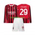 AC Milan Thuis Tenue Kinder Voetbalshirts Youssouf Fofana 29 2024-2025 Lange Mouwen