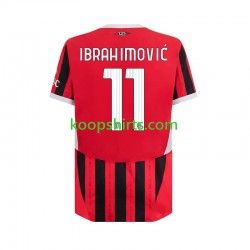 AC Milan Thuis Tenue Heren Voetbalshirts ibrahimovic 11 2024-2025 Korte Mouwen