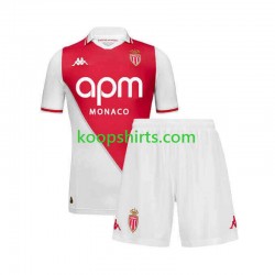 AS Monaco Thuis Tenue Kinder Voetbalshirts 2024-2025 Korte Mouwen
