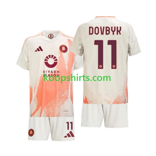 AS Roma Uit Tenue Kinder Voetbalshirts Artem Dovbyk 11 2024-2025 Korte Mouwen AS Roma Uit Tenue Kinder Voetbalshirts Artem Dovbyk 11 2024-2025 Korte Mouwen