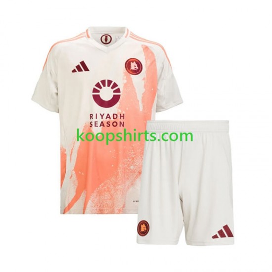 AS Roma Uit Tenue Kinder Voetbalshirts 2024-2025 Korte Mouwen AS Roma Uit Tenue Kinder Voetbalshirts 2024-2025 Korte Mouwen